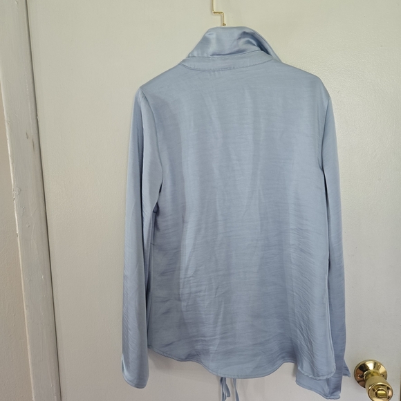 A New Day Sky Blue Tie-Front Top - Picture 4 of 5